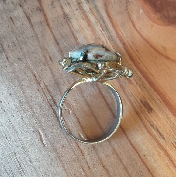 Vintage handcrafted faux gemstone ring - Picture 3 of 7